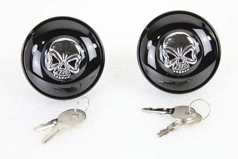 Keyed Gas Cap Set Vented and Non-Vented Black - V-Twin Mfg.