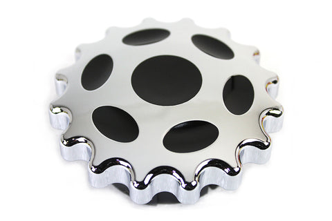 Sprocket Gas Cap Non-Vented Chrome - V-Twin Mfg.