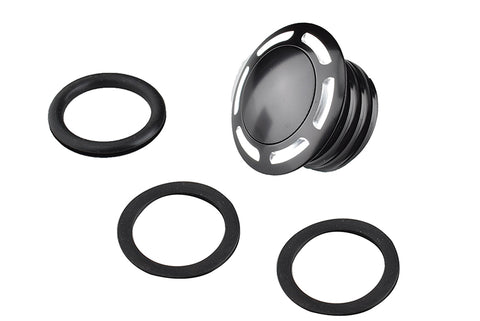 Slot Pop Up Vented Gas Cap Black - V-Twin Mfg.