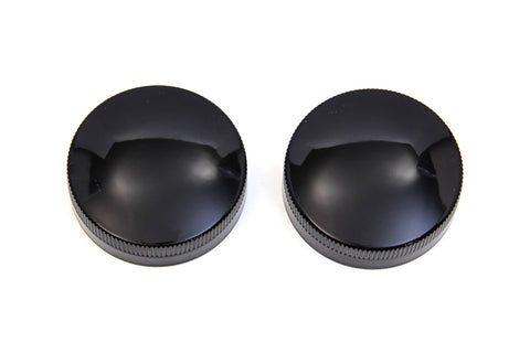 Gas and Oil Cap Set Black - V-Twin Mfg.