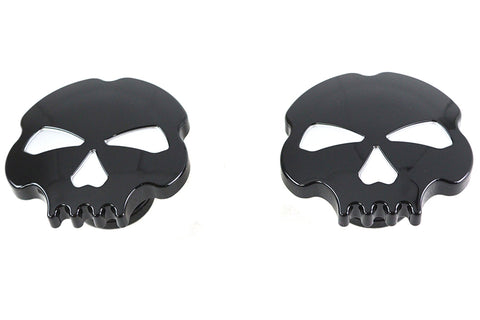 Skull Style Gas Cap Set Black - V-Twin Mfg.
