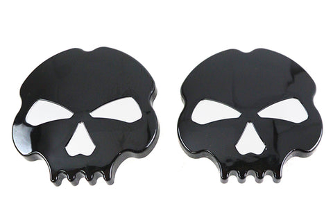Skull Style Gas Cap Set Vented and Non-Vented Black - V-Twin Mfg.