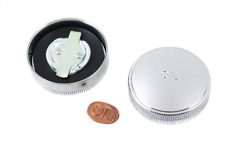 45 inch W/G Gas and Oil Cap Set Chrome - V-Twin Mfg.