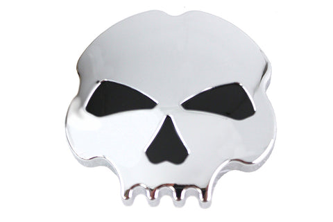 Skull Left Side Gas Cap Chrome - V-Twin Mfg.