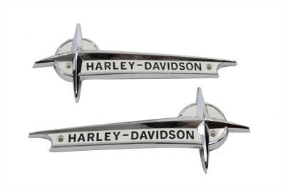 OE Emblem Set with Black Lettering - V-Twin Mfg.