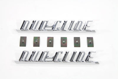 inchDuo-Glide inch Fender Emblem Set - V-Twin Mfg.