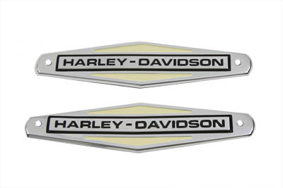 Eagle Iron 1966-1972 Tank Emblem Set with Black Lettering - V-Twin Mfg.