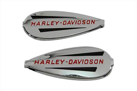 OE Emblem Set with Red Lettering - V-Twin Mfg.