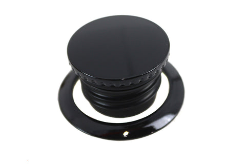 Flush Mount Gas Cap Black - V-Twin Mfg.