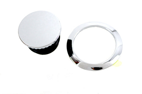 Flush Mount Gas Cap Chrome - V-Twin Mfg.