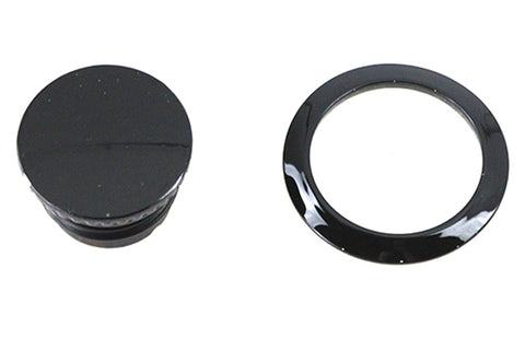 Flush Mount Gas Cap Black - V-Twin Mfg.