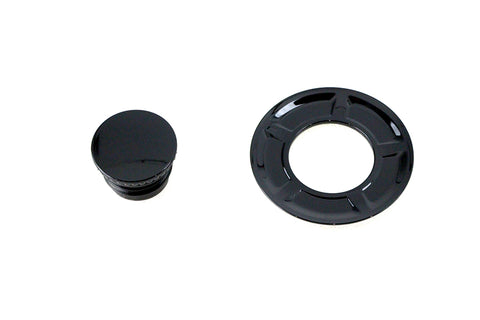Flush Mount Gas Cap Black - V-Twin Mfg.