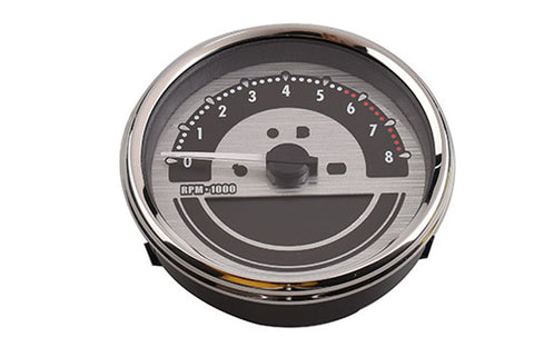 5 inch Electronic Speedometer Assembly Silver - V-Twin Mfg.