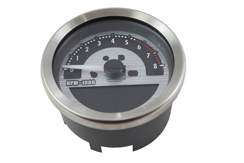 Silver 3-5/8 inch Electronic Speedometer Assembly - V-Twin Mfg.