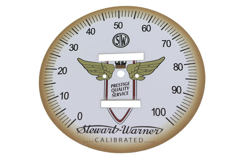 White Tin Speedometer Face - V-Twin Mfg.