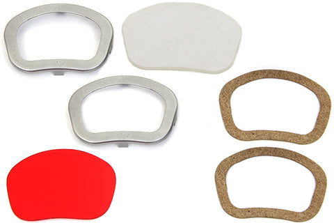 Dash Panel Lens Rim Set Raw - V-Twin Mfg.