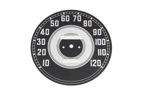 Black Tin Speedometer Face - V-Twin Mfg.
