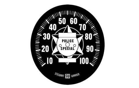 Black Tin Speedometer Face - V-Twin Mfg.