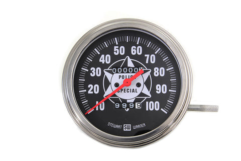 Speedometer with 2:1 Ratio and Red Needle - V-Twin Mfg.