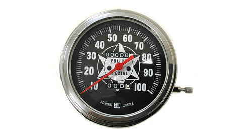 Speedometer with 1:1 Ratio and Red Needle - V-Twin Mfg.