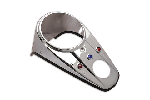 Chrome Three Light Dash Panel - V-Twin Mfg.