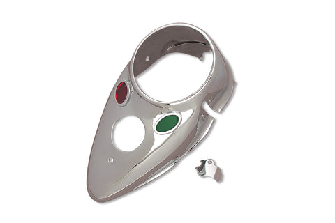 Chrome Cateye Dash Panel - V-Twin Mfg.