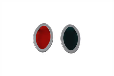 Chrome Cateye Dash Panel Lens Kit - V-Twin Mfg.
