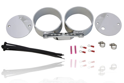 Dual Gauge Mount Bracket Chrome - V-Twin Mfg.