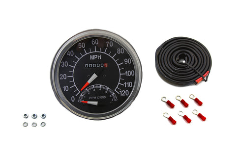 Speedometer with 2240:60 Ratio and Tachometer - V-Twin Mfg.