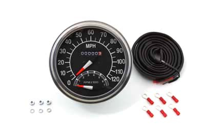 Speedometer with 1:1 Ratio and Tachometer - V-Twin Mfg.