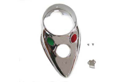 Chrome Replica Cateye Dash Panel - V-Twin Mfg.