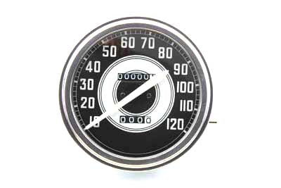 Speedometer with 2:1 Ratio and White Needle - V-Twin Mfg.