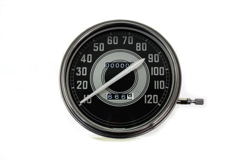 Replica 2:1 Speedometer with White Needle - V-Twin Mfg.
