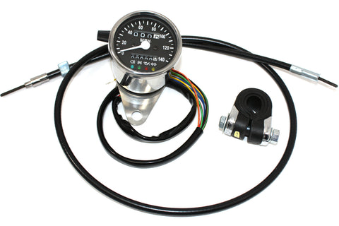 Mini 60mm Speedometer with 2:1 Ratio - V-Twin Mfg.