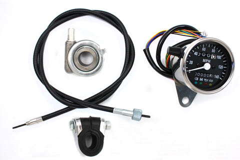 Mini 60mm Speedometer with 2:1 Ratio - V-Twin Mfg.
