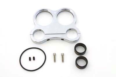 Chrome Billet 48mm Dual Gauge Mount - V-Twin Mfg.
