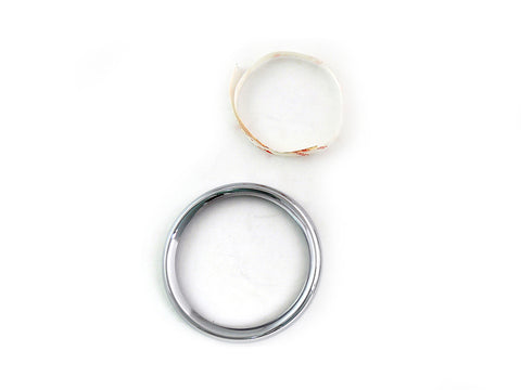 4 inch Gauge Bezel Cover Chrome - V-Twin Mfg.