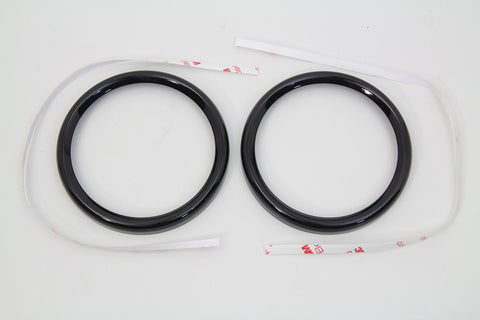 4 inch Gauge Bezel Cover Black Set - V-Twin Mfg.