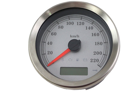 4 inch Electronic Speedometer Assembly Silver - V-Twin Mfg.