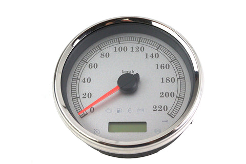 5 inch Electronic Speedometer Assembly Silver - V-Twin Mfg.