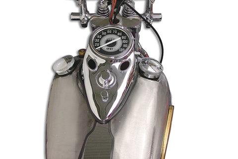 Chrome Cateye Dash Panel Kit with 2:1 Ratio Speedometer - V-Twin Mfg.