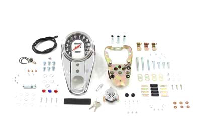 Chrome Three Light Dash Cover Kit with 2240:60 Ratio Speedom - V-Twin Mfg.