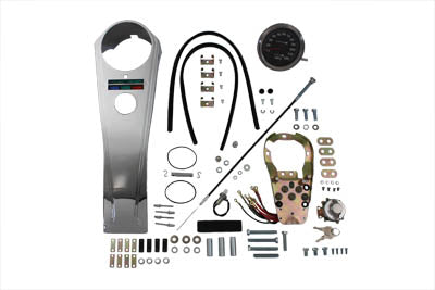 Long Rider Style Dash Kit with 2240:1 Speedometer - V-Twin Mfg.