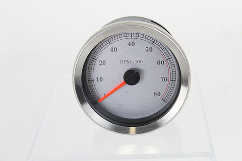 4 inch Silver Electronic Tachometer - V-Twin Mfg.