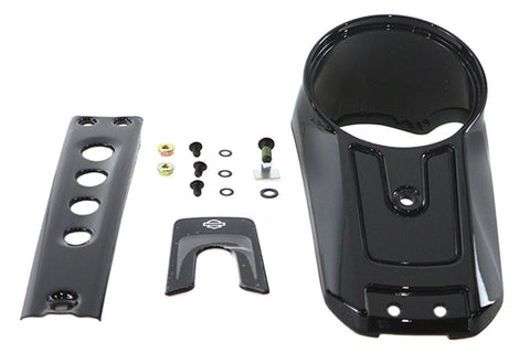 OE Softail Deluxe Dash Panel Black - V-Twin Mfg.