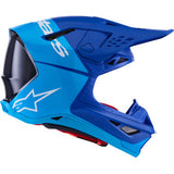 ALPINESTARS Supertech M10 Helmet - Flood - MIPS® - Blue/Black Carbon - Small 8301023-7282-S