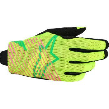 ALPINESTARS Radar Pro Gloves - Green/Fluo Yellow/Fluo Pink - Medium 3560325-6025-M