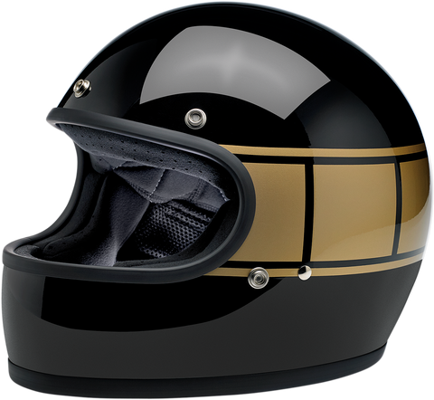 BILTWELL Gringo Helmet - Gloss Black Holeshot - XS 1002-527-101