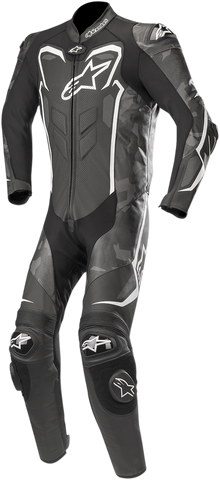 ALPINESTARS GP Plus v2 Camo 1-Piece Leather Suit - Black/Charcoal/White - US44 / EU 54 3150718-997-54