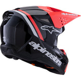 ALPINESTARS SM3 Helmet - Radium - Gloss Black/Red Fluo/White - Medium 8300826-1553-M